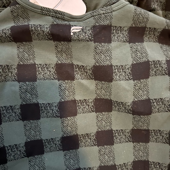 Fabletics Green and Black Plaid Leggings 3-pc Set NWT - Picture 7 of 8